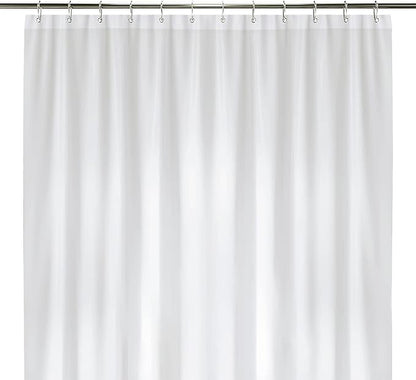 LiBa Bathroom Shower Curtain - Waterproof Plastic Shower Curtain Premium PEVA Non-Toxic with Rust Proof Grommets White 10G Heavy Duty Bathroom Accessories 72x72