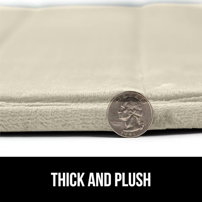 GORILLA GRIP Memory Foam Bath Mat, Soft Absorbent US Designed Bathroom Rug, Gripping Dots Machine Washable Bathmat, Cushioned Floor Mats, Shower Sink Rugs Room Décor Accessories, 42x24 Champagne