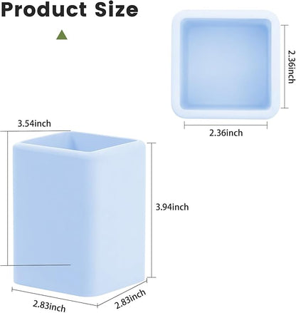 Luxspire Toothbrush Holders, 2 PCS Diatomite Toothbrush Cups, Fast Drying Toothbrush Holders for Bathroom, Toothpaste Holder for Bathroom Countertop, Blue