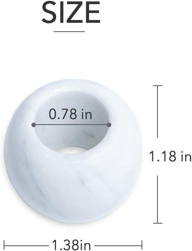 Marble Mini Toothbrush Holder Stand for Bathroom - 2 Pack Divided Tooth Brushing Holder -Electric Tooth Brush Head Holder Razors Holder for Countertops Organizer