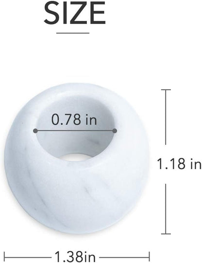 Marble Mini Toothbrush Holder Stand for Bathroom - 2 Pack Divided Tooth Brushing Holder -Electric Tooth Brush Head Holder Razors Holder for Countertops Organizer