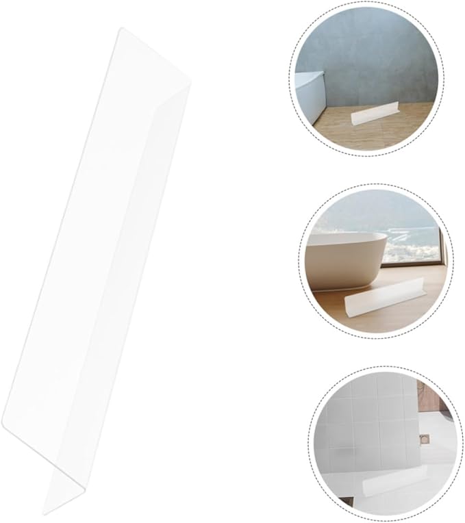 2pcs Clear Bathtub Splash Guard Splash Protector Water Guard for Shower and Tub Corners and Oil Resistant Bathroom Water Barrier for Dry and Clean Spaces
