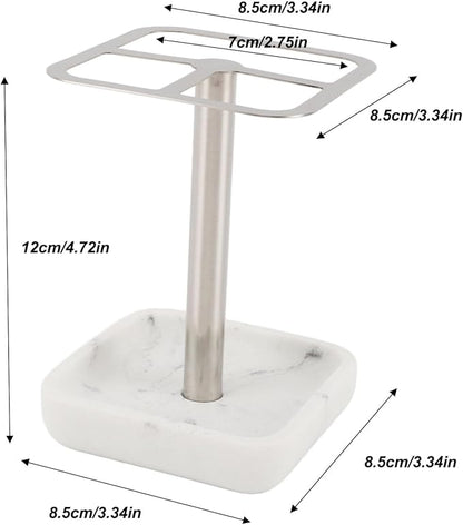 Stainless Steel Toothbrush Holder,Toothbrush and Toothpaste Stand,Bathroom Toothbrush Storage Organizer Toothbrush Holders Shelf for Bathroom Vanity Countertops (Silver)