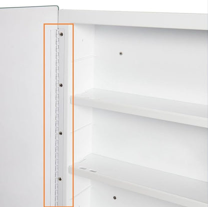 Plastic Bathroom Medicine Mirror Cabinet 16 x 22 inch, Surface and Recessed Mount, Beveled Edge Mirror