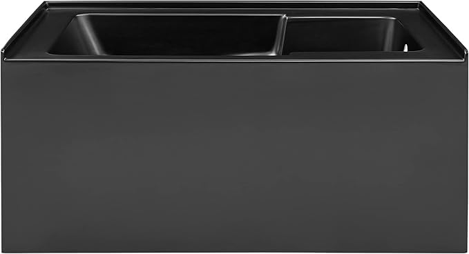 Voltaire 54 in. x 30 in. Acrylic Matte Black, Alcove, Integral, Right-Hand Drain, Apron Bathtub