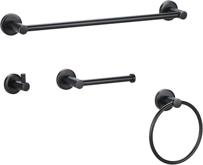 Oil Rubbed Bronze Bathroom Hardware Set 4 Piece Towel bar Adjustable Expandable Towel Rack Stainless Steel Towel Rail Wall Mounted Towel Holder Set