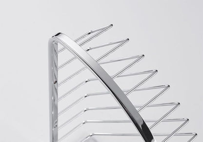 Corner Shower Caddy,Chrome Corner Shower Basket,Wall Mounted Bathroom Soap Holder & Shampoo Shelf,Solid Brass Wire Basket Soap Dish for Inside Shower,Polished Chrome