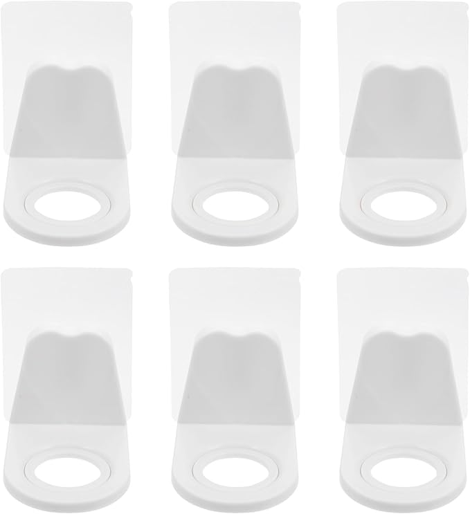 10Pcs Adhesive Hook Rack Multi-Purpose Storage Rack Wall-Mounted Shower Gel Bottle Holder White Hole-Free Bathroom Hook for Shower and Kitchen Use