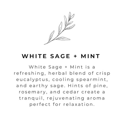 River Birch White Sage + Mint Scented Natural Hand Soap - Handmade Soap - Moisturizing Hand Wash with Amber Glass Dispenser - Luxury Scented and Hydrating - Vegan and Non-Toxic - 16 Fl Oz
