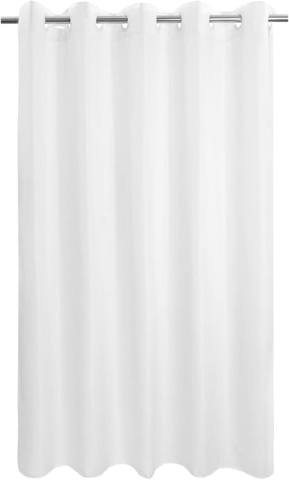 River Dream No Hook Long Shower Curtain or Liner Soft Microfiber - 78" Length Fabric Shower Curtain Liner Set, Machine Washable & Water Repellent, White, 71x80