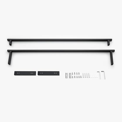 BAGNOLUX Double Towel Bar, SUS304 Towel Racks for Bathroom Wall Mounted 2-Tiers Ladder Towel Rails, Space Saving Bathroom Towel Holder Shelves Rack, Long Towel Hanger (32"-Square-Matte Black)