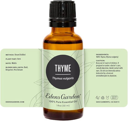 Edens Garden Thyme Essential Oil- 100% Pure Premium Grade, Undiluted, Natural, Therapeutic, Aromatherapy, The Best for Diffuser, Candle, Laundry, Kid Safe 30 ml (1 fl oz)