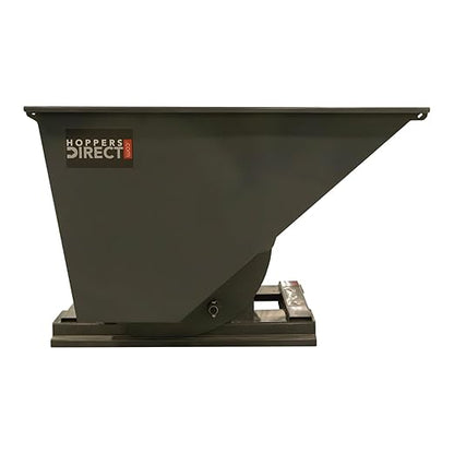 Heavy Duty Self-Dumping Hopper, 2 cu yd Tall, 6000 lb Capacity, 70.331"x60"x47.31", Gray