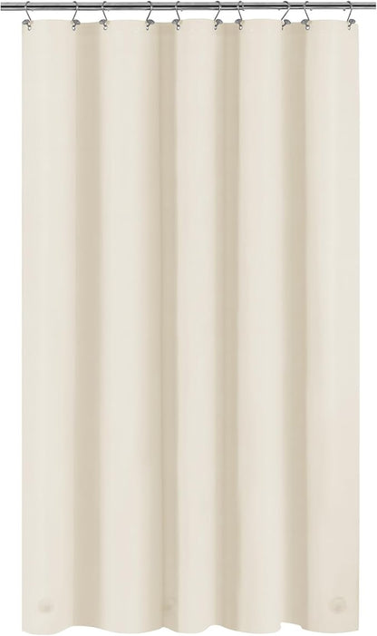Barossa Design 54W x 78H Stall Shower Curtain Liner Beige - Waterproof Lightweight PEVA Plastic Shower Liner with 3 Magnets & Metal Grommets - Beige