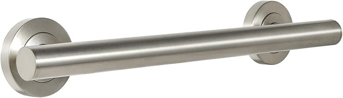 Lava Odoro Shower Grab Bar, Modern Stainless Steel Handicap Grab Bar for Bathtubs and Showers, Shower Safety Bar for Seniors Disabled, ADA-Compliant (Brushed Nickel, 12 Inch)