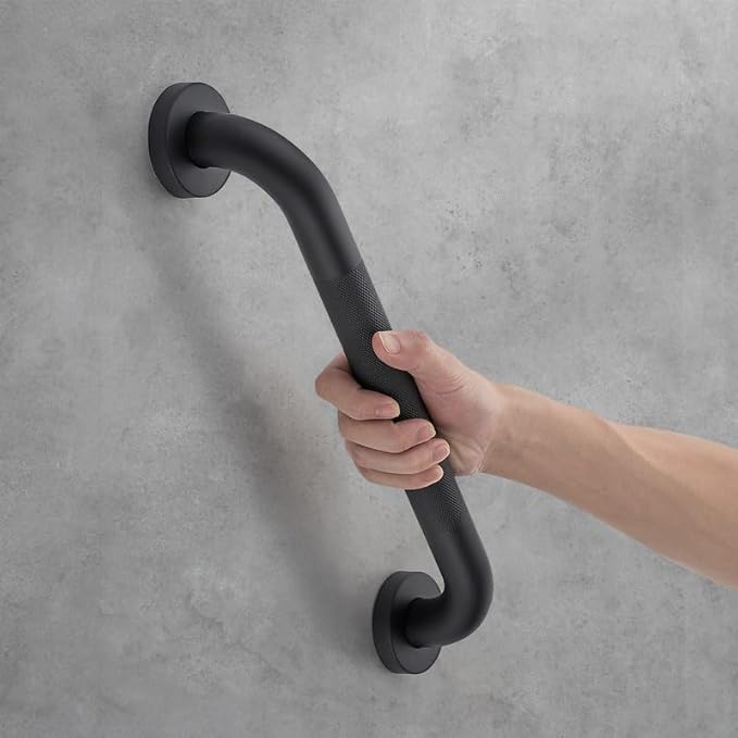 Grab Bars for Shower, 2 Pack 32-Inch Anti Slip Shower Handles for Elderly, Safety Shower Grab Bar, Stainless Steel Handicap Grab Bars for Bathroom (Black 1" Diameter)