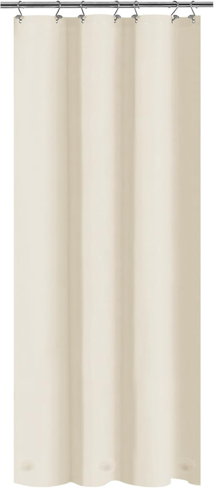 Barossa Design Beige Stall Shower Curtain Liner 36" W x 72" H - Waterproof PEVA Plastic Shower Liner for Small Bathroom Stall, Lightweight Bath Curtain with 3 Magnets & Metal Grommets - Beige