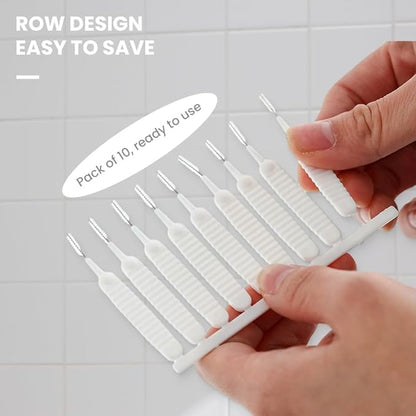 Multifunctional Shower Cleaning Tools Shower Cleaning Brush,2025 Upgrade Shower Head Cleaning Brush for Small Hole with Storage Boxes for Household Bathroom. (10 Pack)