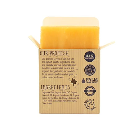 Organic Florida Sunrise Bar Soap - Gentle Cleansing for Sensitive Skin, Fruity - 3 Pack - 84% Organic Ingredients