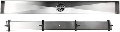 Neodrain 32-Inch Linear Shower Drain with Tile Insert Grate,Brushed 304 Stainless Steel Rectangle Shower Floor Drain, Linear Drain with Leveling Feet, Hair Strainer