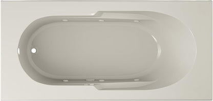 Jacuzzi SIGNATURE Acrylic Drop-In Bathtub, Soaking Sanctuary, Slip Resistant, Left Drain Placement, 72" (L) x 36" (W), Rectangle, 3-Tile Flange, Oyster