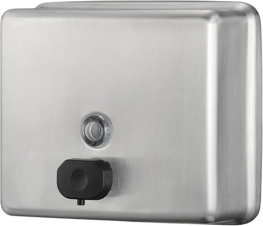 Stainless Steel Extra Large 1400ml/47oz Capacity Industrial Grade Soap Dispenser, Commercial Wall Mount Bathroom Hand Soap Dispenser with Corrosion Proof Lining and Anti-Leak Pump