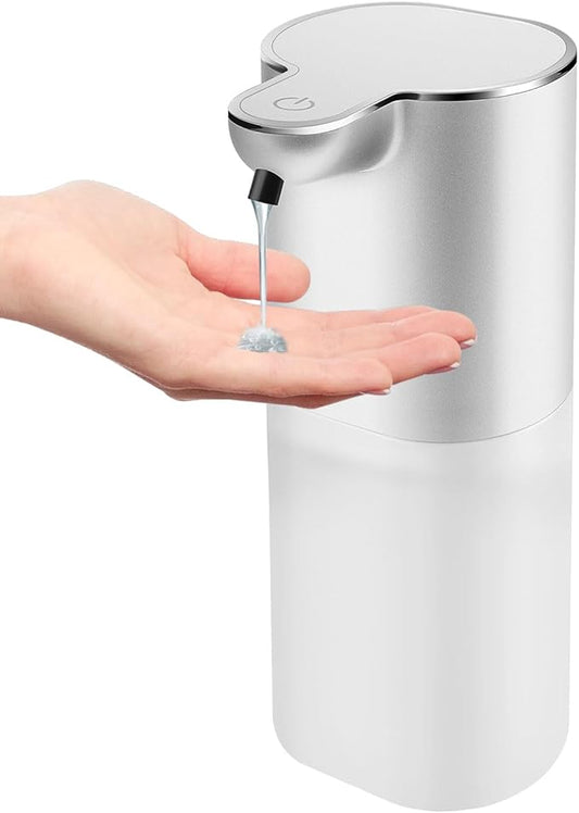 Automatic Liquid Soap Dispenser with 4 Adjustable Volume Control, Touchless Rechargeable Hands Free Auto Soap Dispenser for Kitchen, Bathroom, Hotel, Restaurant,13.5oz/ 400ml