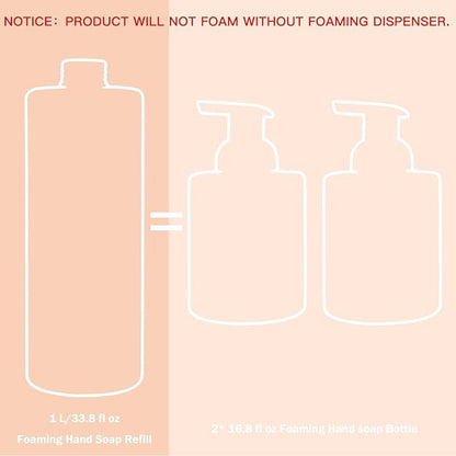 ROMIIE ZOI Foaming Hand Soap Refill, Citrus, Gentle & Moisturizing Formula, 1 L/ 33.8 FL OZ