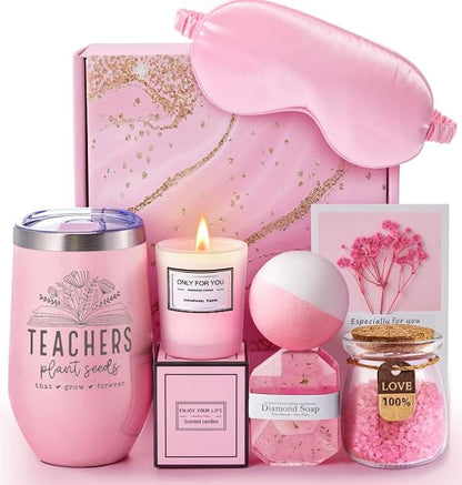 Teacher Gifts for Women, Teacher Appreciation Gifts, Unique Valentines Mothers Day Christmas Gifts for Teacher, Spa Gift Basket Set for Teacher， Thank You Teacher Gifts