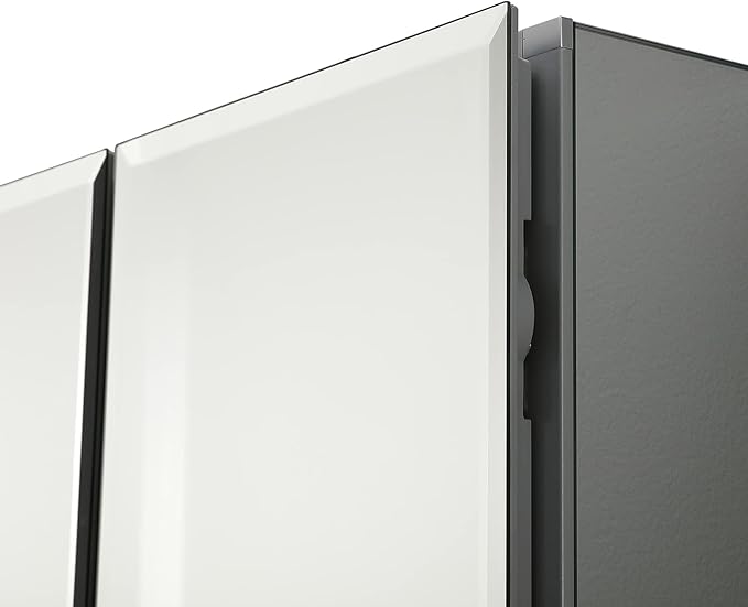 Blossom 25x26 Inch Aluminum Medicine Cabinet with Mirror – Recessed or Surface Wall Mounted Bathroom Storage with Adjustable Glass Shelves, Soft Close Hinges, Rust-Resistant and Modern Mirrored Design