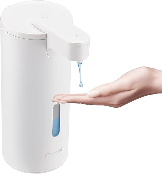 Automatic Soap Dispenser, Automatic Soap Dispenser Touchless, Kitchen & Bathroom, 3 Adjustable Volume for Liquid Soap, Water-Resistant, Hotel, Restaurant and School, Clog-Free, White
