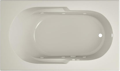 Jacuzzi SIGNATURE Acrylic Drop-In Bathtub, Soaking Sanctuary, Slip Resistant, Right Drain Placement, 60" (L) x 36" (W), Rectangle, 3-Tile Flange, Oyster