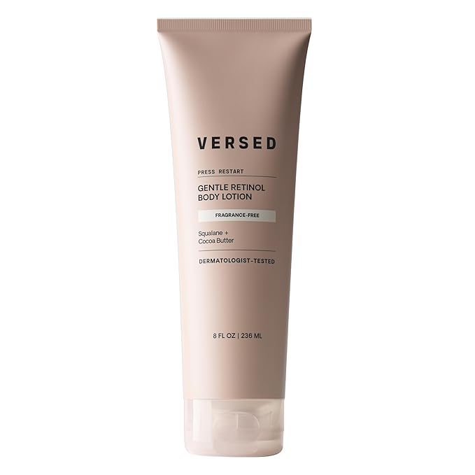 Versed Press Restart Retinol Body Lotion - Cocoa Butter + Squalane Moisturizer for Dry Skin (8 Fl Oz (Pack of 1))