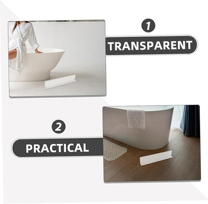 2pcs Clear Bathtub Splash Guard Splash Protector Water Guard for Shower and Tub Corners and Oil Resistant Bathroom Water Barrier for Dry and Clean Spaces