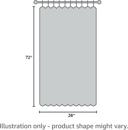 UFRIDAY Clear Shower Stall Curtain Liner 36 x 72 inches,3D Water Cube Small Size Shower Curtain with 2 Heavy Magnets Water Resistant for Shower Stall Bathtubs, Semi Transparent