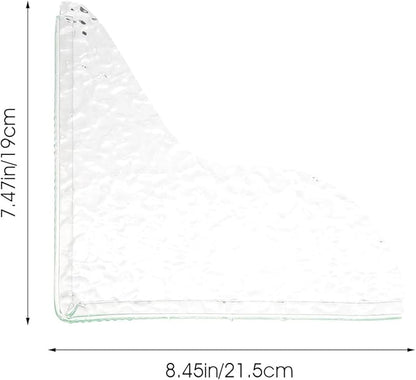 2pcs Acrylic Shower Splash Guards Floor Water Barrier Tub Corner Protector Splash Blocker for Walk-in Shower and Bathtub Easy Installation