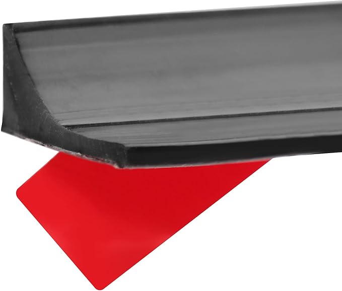 New Collapsible Shower Threshold Water Dam, Self Adhesive Silicone Waterproof Barrier Bathroom and Kitchen Water Strip Dam Shower Guard for Dry And Wet Separation Caulk Seal Strip Edge Trim(Black)