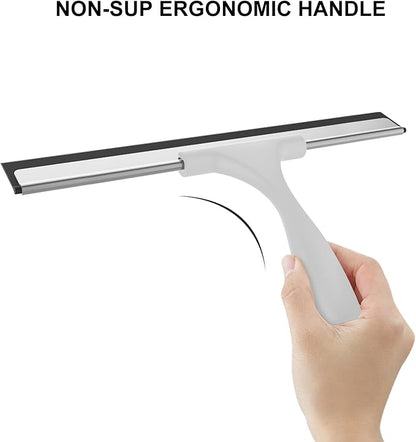 SetSail Shower Squeegee for Glass Doors All-Purpose Squeegee for Shower Glass Door Heavy Duty Window Squeegee with Hook for Car Window Cleaning 12 Inches