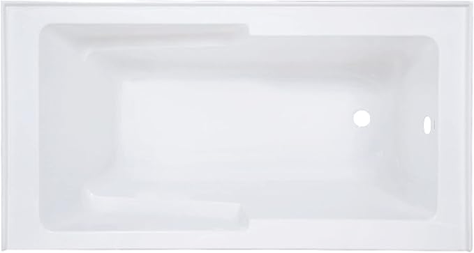 Swiss Madison Well Made Forever SM-AB540 Voltaire Alcove Tub with Armrest 60" x 30" in Glossy White