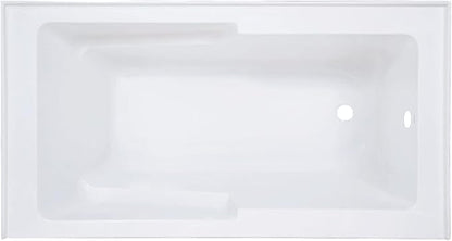Swiss Madison Well Made Forever SM-AB540 Voltaire Alcove Tub with Armrest 60" x 30" in Glossy White