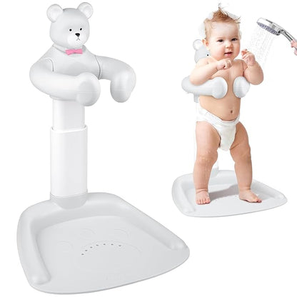 Baby Bath with Shower Stand Support|Anti-Pinch Soporte para Bañera de Bebé Adjustable Shower Tower and Anti-Slip for Toddler Standing Up Themselves,Ideal Gift for Infants 6-36 Months