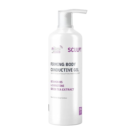 Absonic Sculpt Firming Cavitation Conductive Gel - Toning Gel Enriched with L-Carnitine & Green Tea Extract for Body Cavitation, Sculpting & Tightening Devices - 8.5oz Bottle - Made in USA