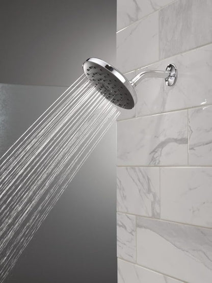 Delta PivotPro Chrome Rain Showerhead, Single Setting 7 Inch Round Shower Head, Showerheads, 1.75 GPM Flow Rate, Chrome 75103