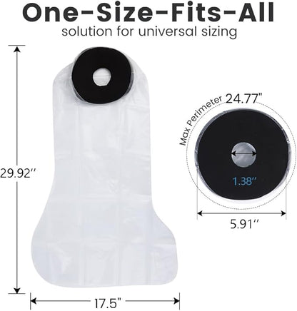 Cast Covers for Shower Leg, Waterproof Cast Cover for Showering, Cast Protector for Shower Adult, Shower Boots for Foot after Surgery, Full Leg, Thigh (Diameter - 7.9") Extra Long