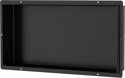 Stainless Steel Shower Niche 24" X 12", No Tile Needed Wall Niche Shower, Recessed Shower Shelf for Bathroom Storage, Matte Black