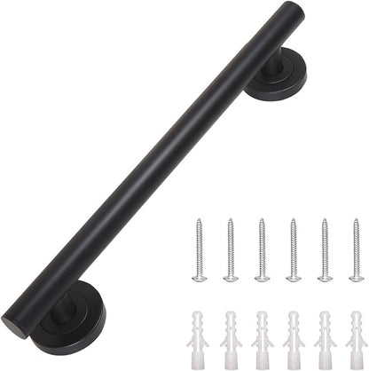 Lava Odoro Shower Grab Bar, Modern Stainless Steel Handicap Grab Bar for Bathtubs and Showers, Shower Safety Bar for Seniors Disabled, ADA-Compliant (Matte Black, 18 Inch)