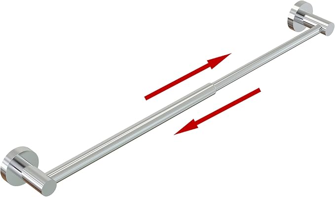 Towel Bar - Adjustable 304 Stainless Steel Towel Holder for Bathroom (11.8inch-22.6inch) Sturdy and Rustproof Wall Mounted Towel Rack for Bathroom Accessories, Polished Silver…