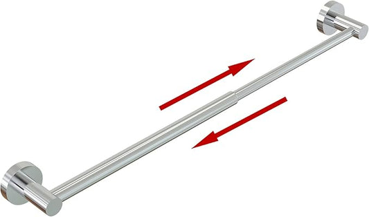 Towel Bar - Adjustable 304 Stainless Steel Towel Holder for Bathroom (11.8inch-22.6inch) Sturdy and Rustproof Wall Mounted Towel Rack for Bathroom Accessories, Polished Silver…