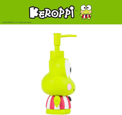 Sanrio Keroppi Soap/Lotion/Hand Sanitizer Resin Pump Dispenser, 13 Ounces, (Officially Licensed Product) by Franco Collectibles