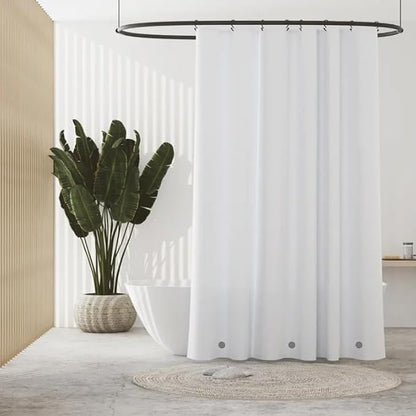 PEVA Plastic White Shower Liner 47 x 64 inch RV Shower Curtain for Travel Trailer-Camper Shower CurtainWashable